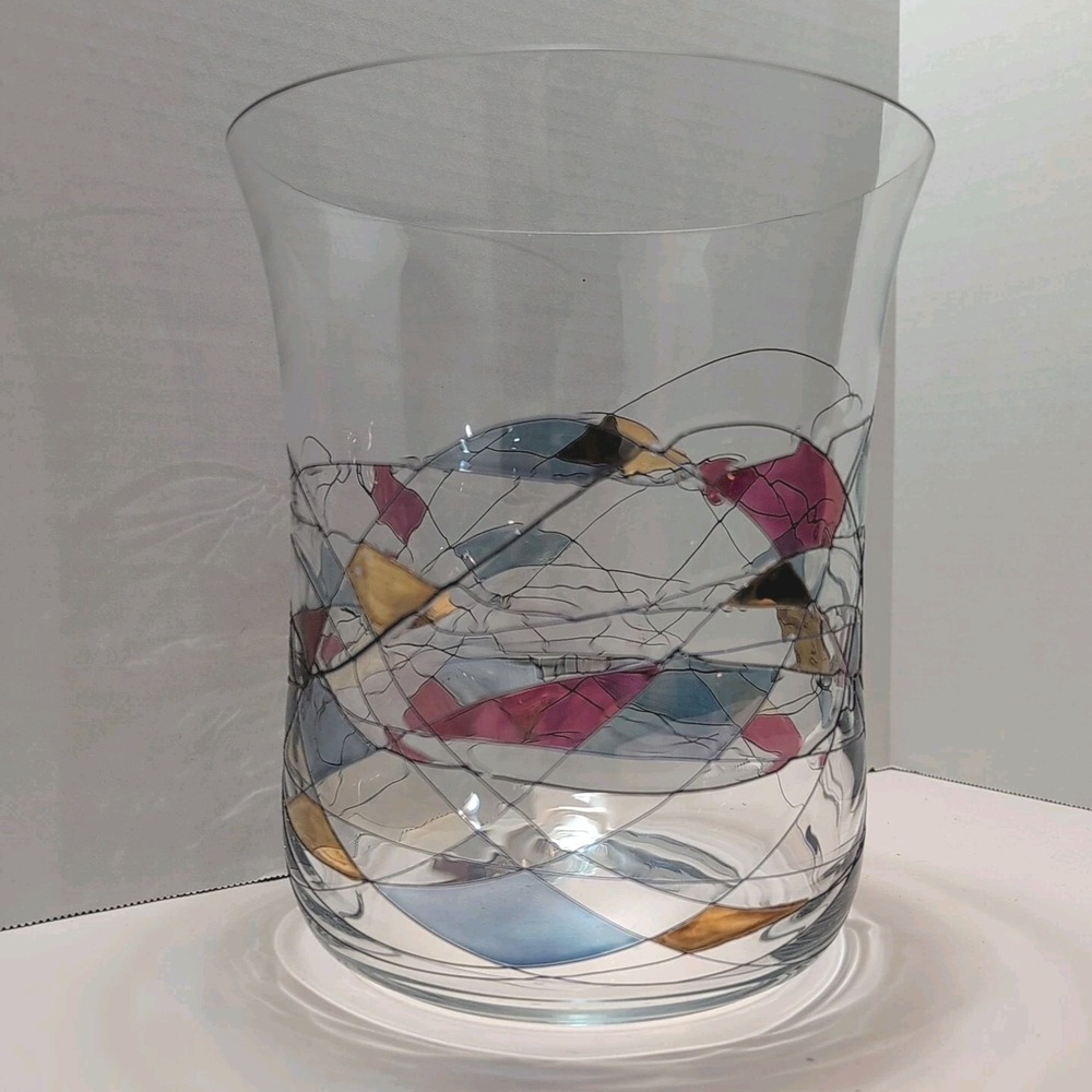 Fostoria Galleria Mosaic Glass Art Champagne Crystal Bucket 9" x 7" - Rare - Picture 3 of 9